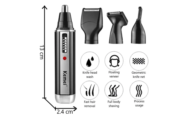 Rechargeable 4in1 Beard Men Eyebrow Trimmer For Nose And Ear Hair Removal Clean Hine Eyebrow Shaver Mini Razor product image