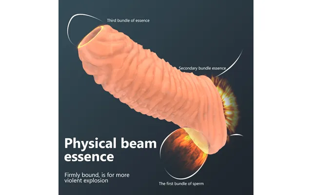 Reusable Condoms Extender Sleeve Delay Ejaculation Ring Dick Enlargement Sleeve Erection Sex Toy For Men Sex