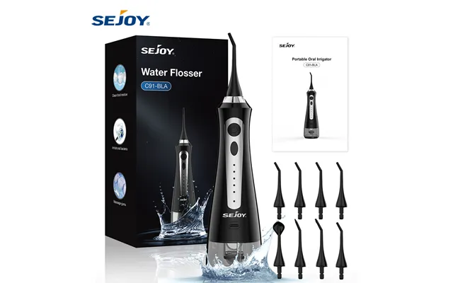 Sejoy Dental Oral Irrigator Water Flosser Thread Teeth Pick Mouth Washing Machine Nozzels 5 Modes Usb Rechargeable 230ml