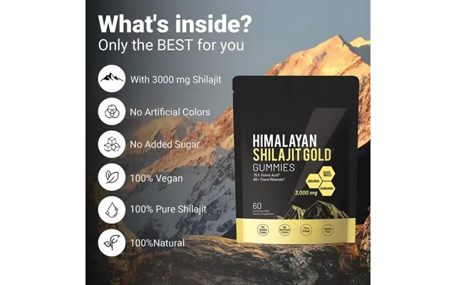 Shilajit 60 Capsules Individually Packaged Original Flavor Gummies Bagged product image