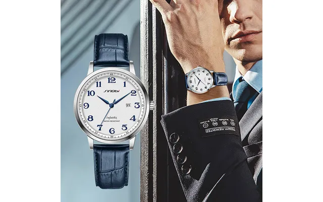 Sinobi Men's Watch Men's Business Simple Bamboo Pattern Belt Watch Calendar Waterproof product image
