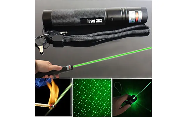 Starry Head 303 Green Adjustable Focus 532nm Lazer Beam Laser Pointer Pen Set