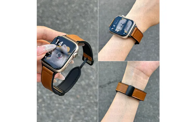 Suitable Honor 5 Strap Folding Magnetic Suction Crazy Horse Pattern Silicone Smart Honor Watch 4 Wristband For Men And