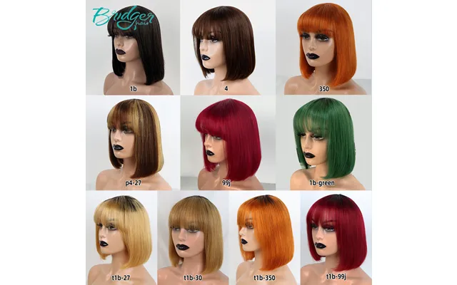 Synthetic Hair Full Mechanism Headgear Straight Bob With Banghair Wigs