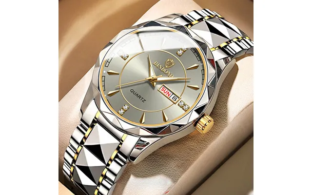 Top Brand Men's Fashion Quartz Watches Ultra Thin Diamond Stainless Steel Watch Waterproof Luminous Wrist Watch product image