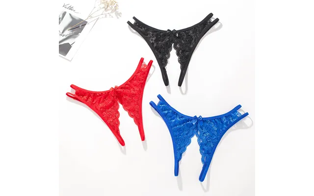 Underwear Sleepwears Sexy Transparent Temptation Lace Open Crotch Free Underwear Women T Thong Underpants Wear Briefs product image