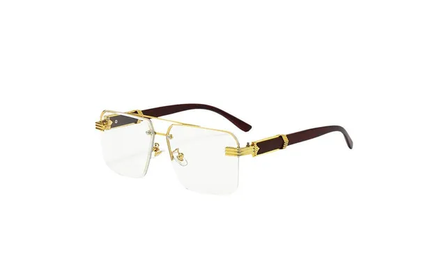 Unisex Accessories Semi-rimless Sunglasses Diamond Cut Frame & Marble Temples Uv400 & Fashion product image