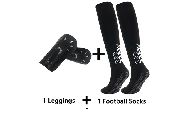 Unisex Adult Thickened Football Socks Leg Pads Combination Set Decorated With Rubber Non-slip Socks