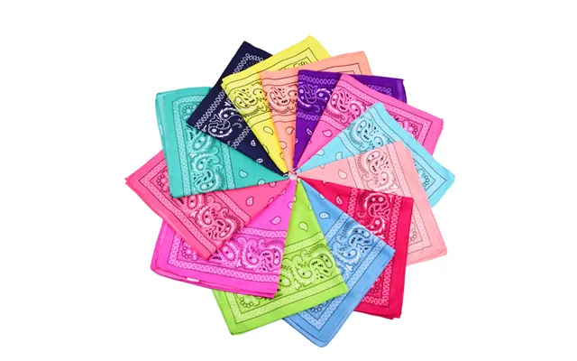 Unisex Polyester 54x54 Cashew Nut Flower Amoeba Square Hip Hop Hop Riding Bandana Sunflower Seed Flower Handkerchief