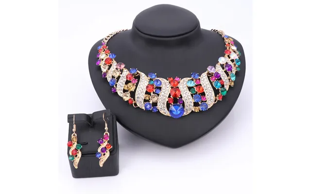 Wedding Bridal Accessories Statement Jewelry Sets For Women Rhinestones Crystal Necklace Earrings Holiday Party Sets