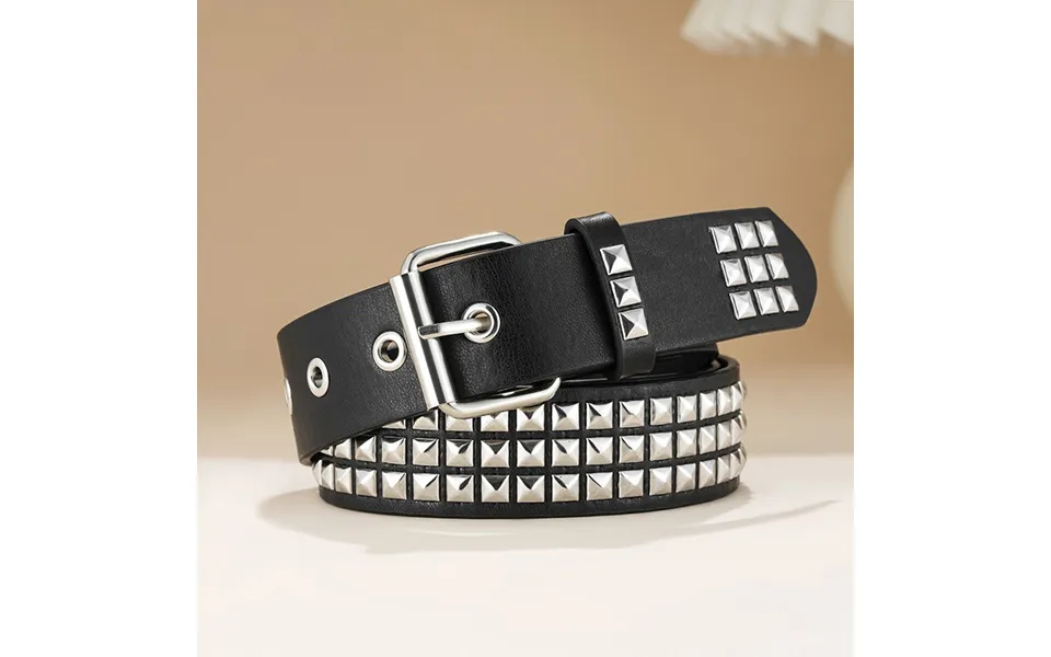 Women's Belts Pyramid Cybery2k Subculture Gothic Square Beads Rivet Belt Belt For Women Cross-border