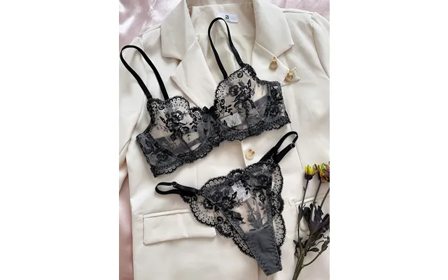 Women's Clothing Best-selling Flower Embroidered See-through Mesh Sexy - Comfortable product image