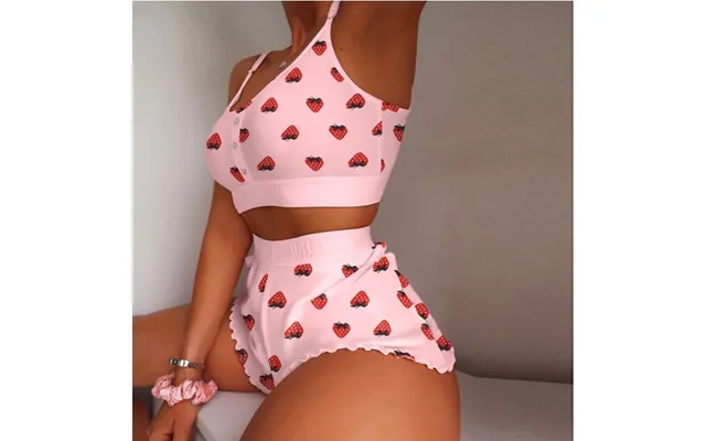 Women's Fashionable Printed Suspenders Two-piece Set - Cool