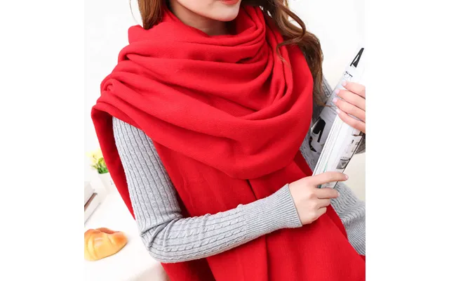 Women's Scarves Red Scarf Logo Custom Solid Color Gift Imitation Cashmere Shawl product image