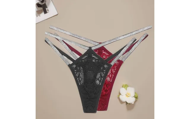Women's Sexy And Pure Underwear Lace Mesh Traceless Adjustable Slim Thong Thongs product image