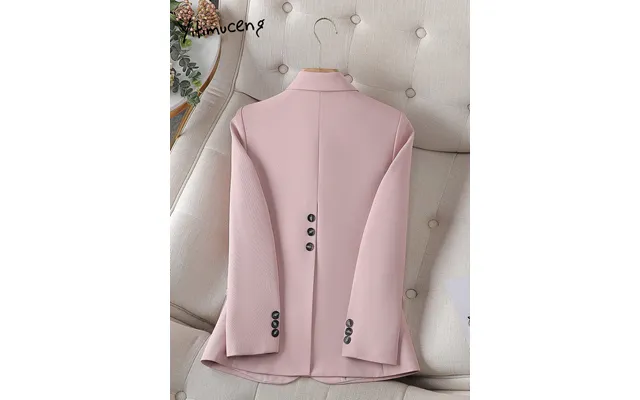 Yitimuceng Solid Blazer For Women New Korean Fashion Long Sleeve Slim Suits Jacket Office Ladies Elegant Single Breasted