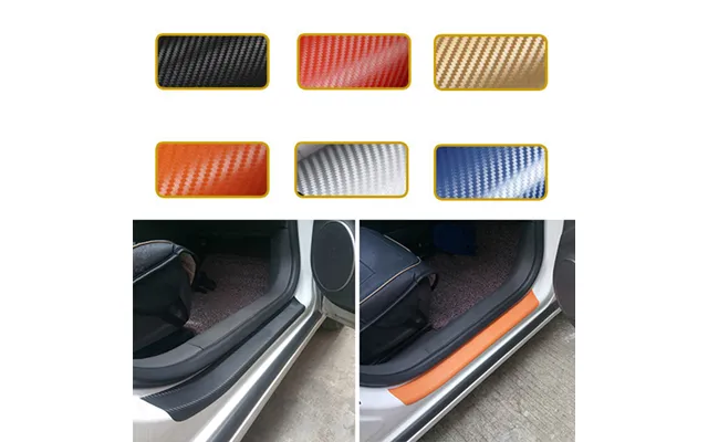 Yuanmheng Car Door Sill Sticker Universal Anti Scratch Carbon Fiber Self Adhesive Car Door Decal For Car