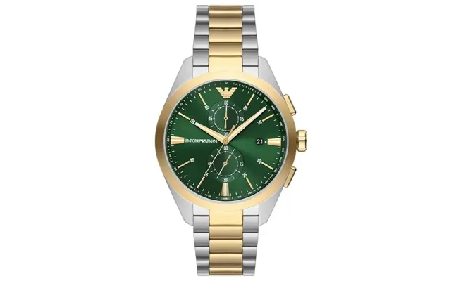 Emporio Armani Claudio Ar11511 Men's Chronograph Watch 43mm Green Dial Two-tone Stainless Steel product image