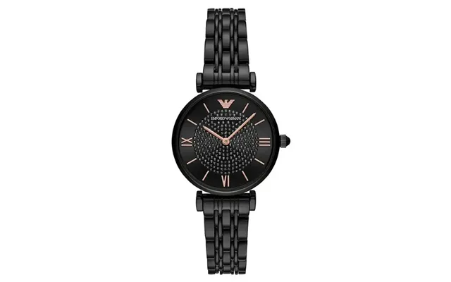 Emporio Armani Gianni T-bar Ar11245 Women's Watch 32mm Black Pvd Pave Crystal Dial product image