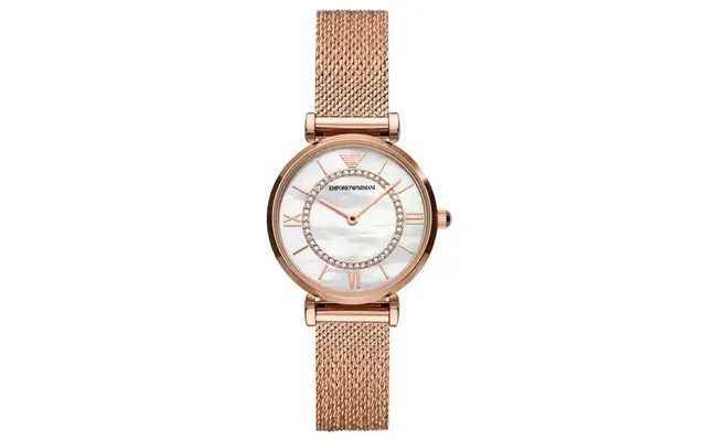 Emporio Armani Gianni T-bar Ar11320 Women's Watch 32mm Mother Of Pearl Dial Rose Gold Mesh Bracelet product image