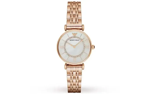 Emporio Armani Gianni T-bar Ar1909 Women's Watch 32mm Mother Of Pearl Dial Rose Gold Bracelet product image