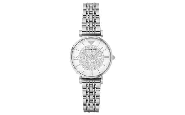 Emporio Armani Gianni T-bar Ar1925 Women's Dress Watch 32mm Silver Crystal Pavé Dial product image