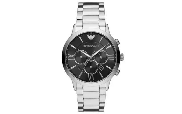 Emporio Armani Giovanni Ar11208 Men's Chronograph Watch 44mm Black Dial Silver Steel Bracelet product image
