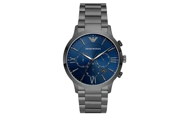 Emporio Armani Giovanni Ar11348 Men's Chronograph Watch - 43mm Blue Dial Gunmetal Grey Bracelet product image