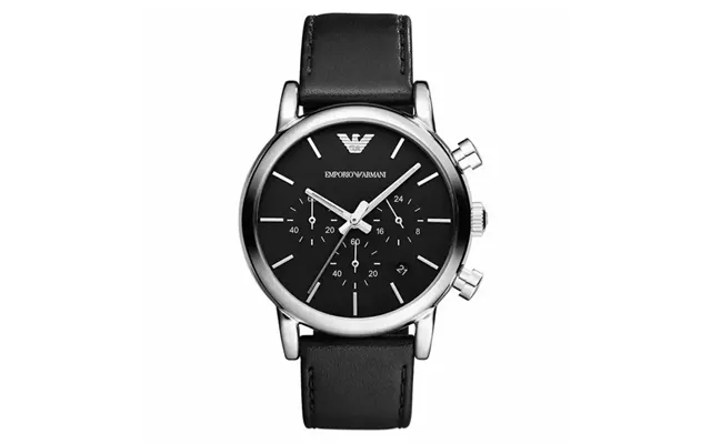 Emporio Armani Luigi Ar1733 Men's Chronograph Watch 41mm Black Dial Leather Strap product image