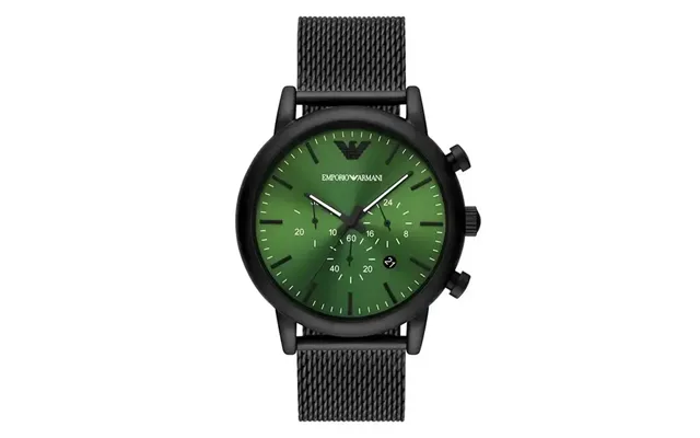 Emporio Armani Luigi Chronograph Green Dial Black Mesh Men's Watch Ar11470 product image