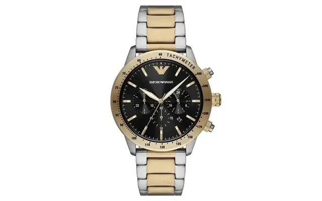 Emporio Armani Mario Ar11521 Men's Chronograph Watch 43mm Black Dial Two-tone Bracelet product image
