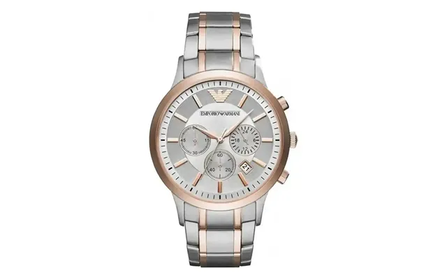 Emporio Armani Renato Ar11077 Men's Chronograph Watch 43mm Grey Dial Two-tone Bracelet product image