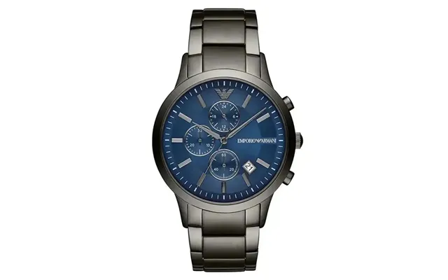 Emporio Armani Renato Ar11215 Men's Chronograph Watch 43mm Blue Dial Gunmetal product image