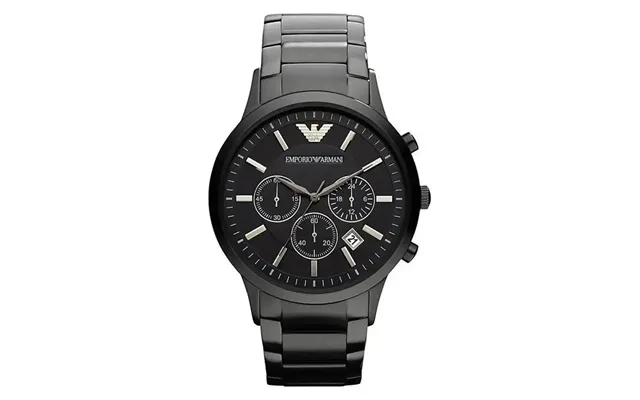 Emporio Armani Renato Ar2453 Men's Chronograph Watch 43mm Black Dial Black Stainless Steel Bracelet product image