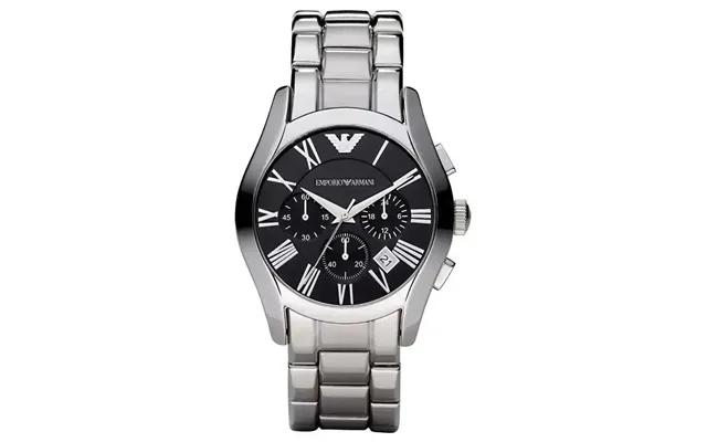 Emporio Armani Valente Ar0673 Men's Chronograph Watch 42.5mm Black Dial Stainless Steel Bracelet product image