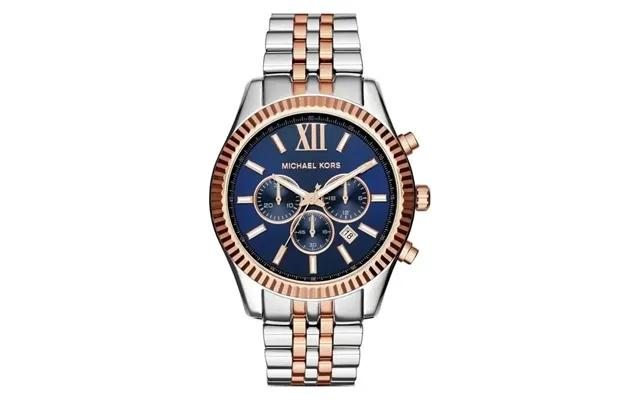Michael Kors Lexington Mk8412 Men's Chronograph Watch 45mm Navy Dial Two-tone Bracelet product image