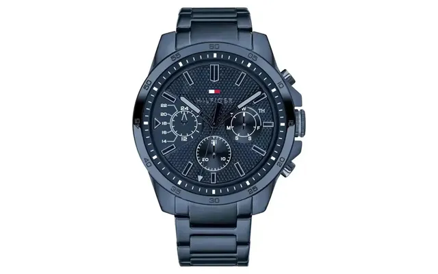 Tommy Hilfiger Decker 1791560 Men's Multifunction Watch 46mm Blue Dial Blue Ip Steel Bracelet product image