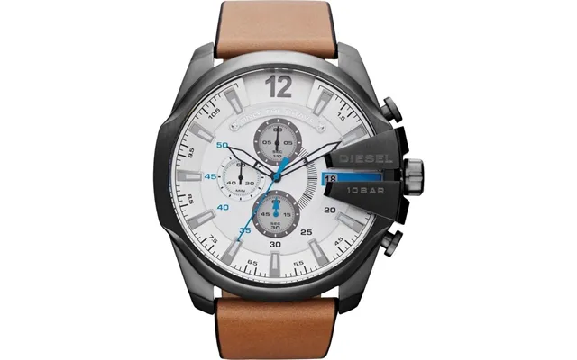 Diesel Dz4280 Mega Chief Brown Leather Men's Watch