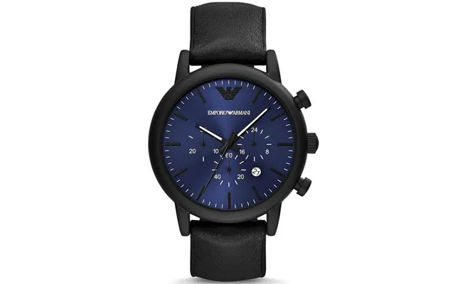 Emporio Armani Ar11351 Chronograph Black Leather Men's Watch