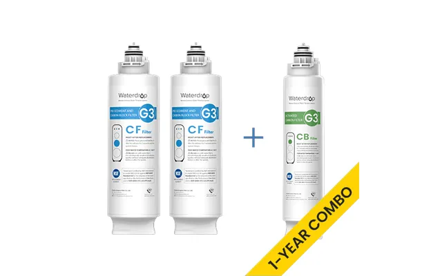 Waterdrop G3p600 G3 Ro System Replacement Filters Set - 1-year Combo
