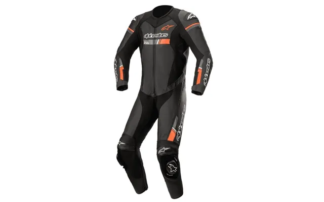 Alpinestars Gp Force Chaser 1-piece Leather Suit Black Red Fluo
