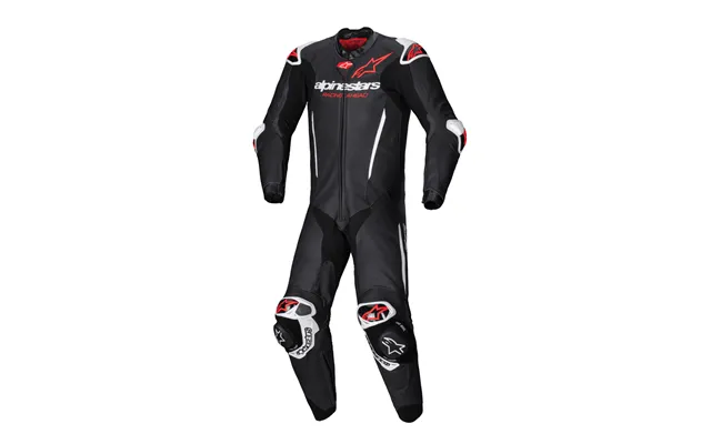 Alpinestars Gp-r7 1-piece Leather Suit Black White Red Fluo