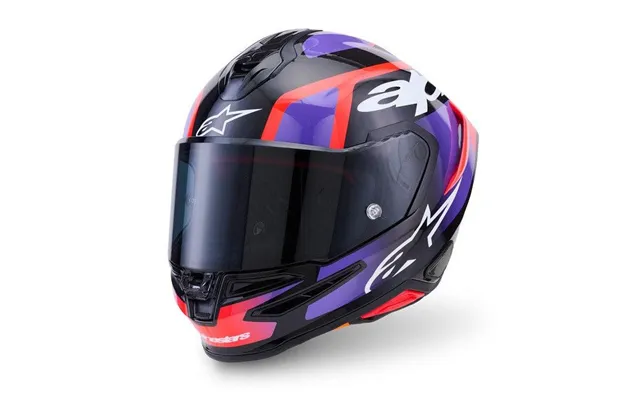 Alpinestars S-r7 Lumen Black Purple Red Fluo White Glossy Full Face Motorcycle Helmet
