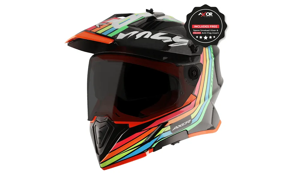 Axor X-cross Adventure Motorcycle Helmet Black Grey Gloss