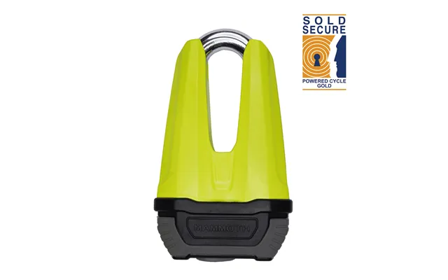 Mammoth Security Renegade Disc Lock 13mm Fluro Yellow Sold Secure Gold Approved