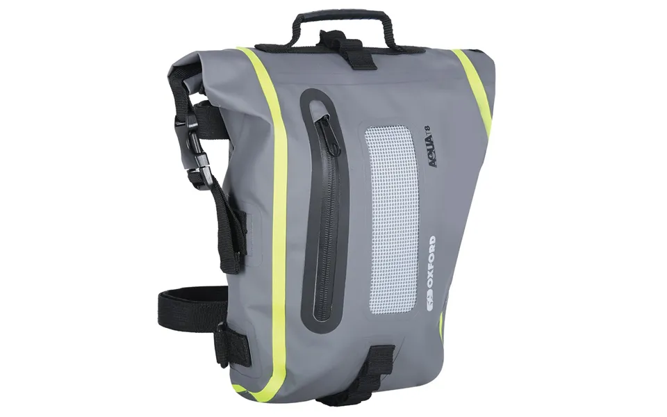 Oxford Aqua T8 Tail Bag - Black Grey Fluo
