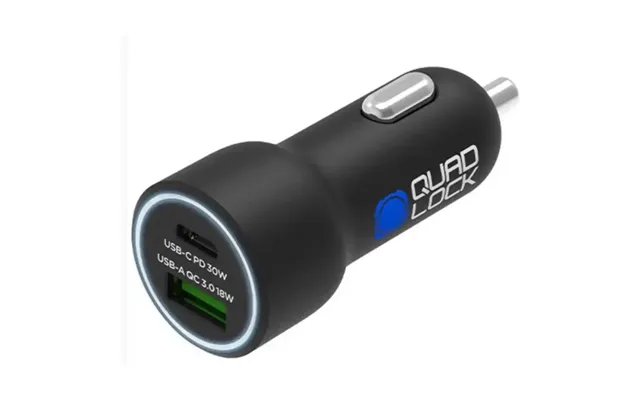 Quad Lock 48w Dual Car Charger - Usb-c Pd Usb-a