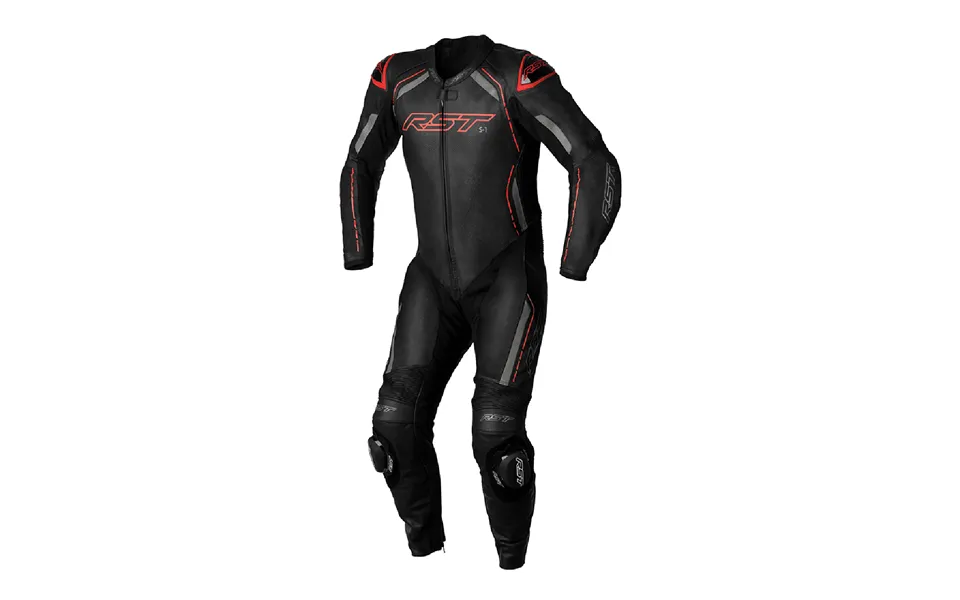 Rst S1 Ce Mens Leather Suit Black Grey Red