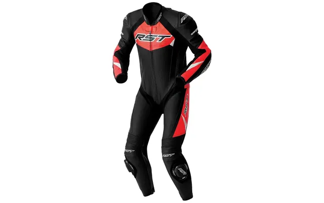 Rst Tractech Evo D3o Leather Suit Black Flu Red