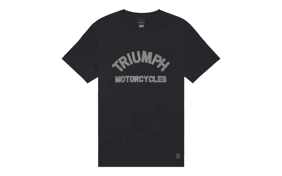 Triumph Burnham Checkboard T-shirt Black Triumph Motorcycle Clothing